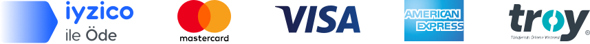 Güvenli Ödeme: iyzico, Visa, Mastercard, Troy