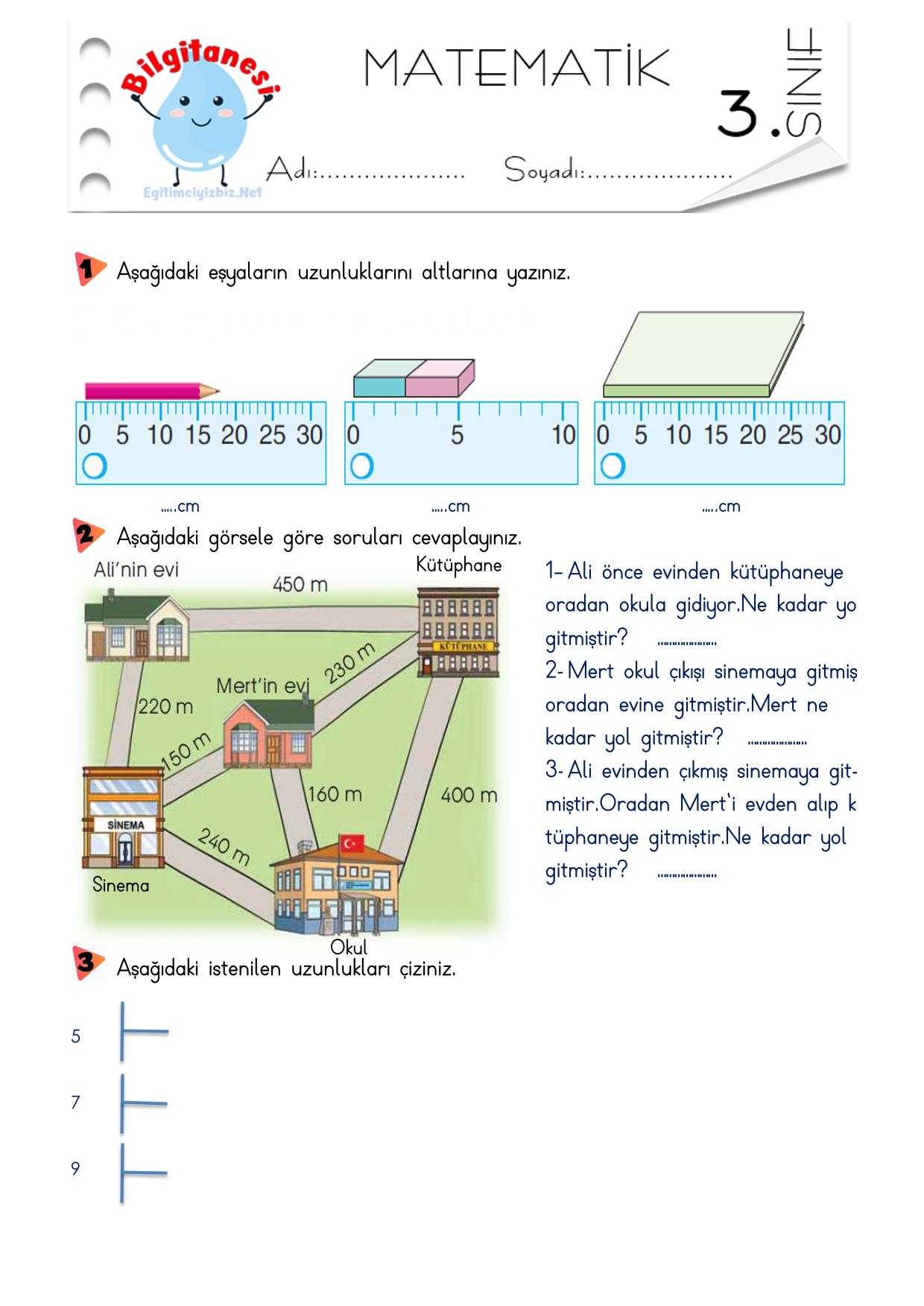 3. Sınıf Uzunlukları Ölçme Etkinliği-4